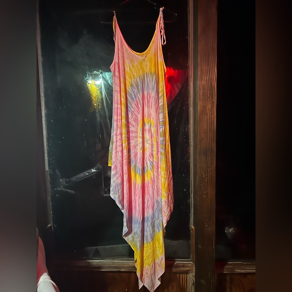 Tie-dye hippy dress